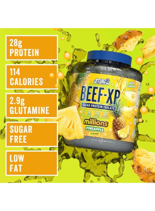 Applied Nutrition BEEF-XP Clear Beef Protein Isolate, Millions Pineapple Flavour, 60 Servings, Zero Fat & Sugar Hydrolysed Protein Formula - Image 3