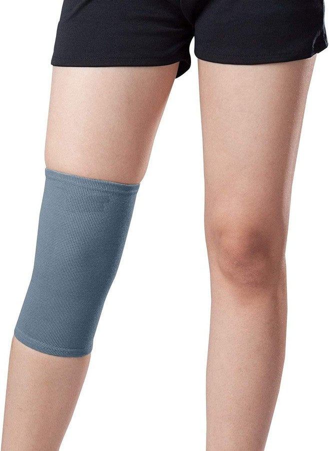 SEPARATE WAY Knee Cap for Sports, Gym, Joint Pain Relief- 4 Way Stretch Pack of 1 Pair (Grey, Large 14.2" to 15.7" inch) - Image 2