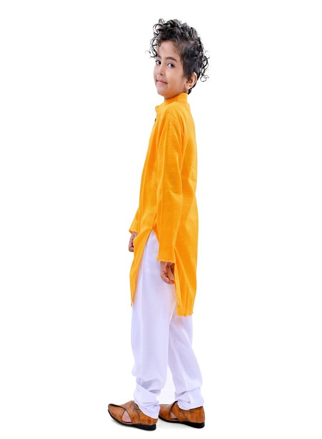 VAH- Kya Bat Hai !! VAH- كيا بات ہے !! قميص قطنية صفراء عرقية بأكمام كاملة للأطفال - Image 3