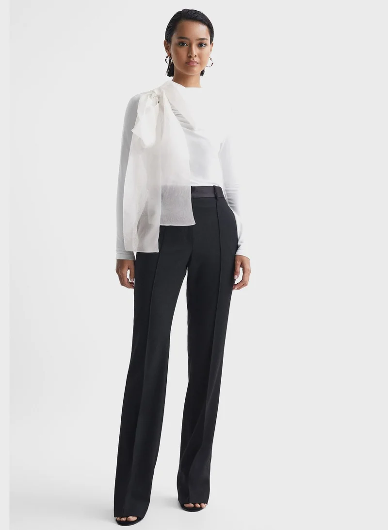 REISS Bow Neck Top