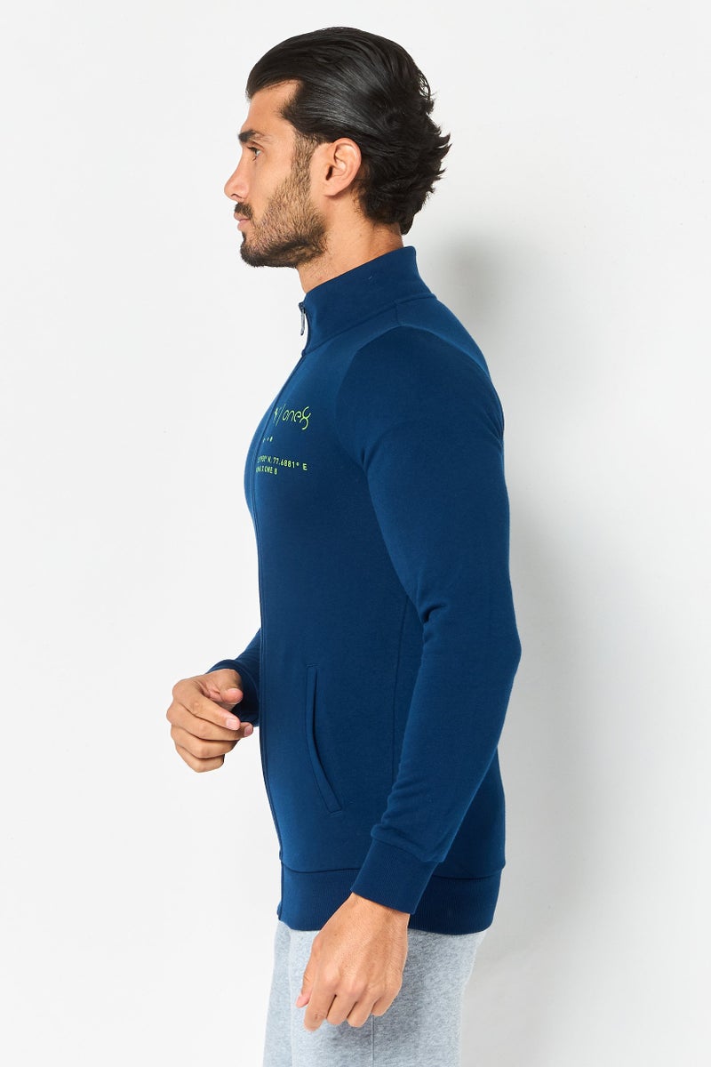 Puma x One8 Men Slim Fit Long Sleeve Outdoor Jacket, Navy - Image 3