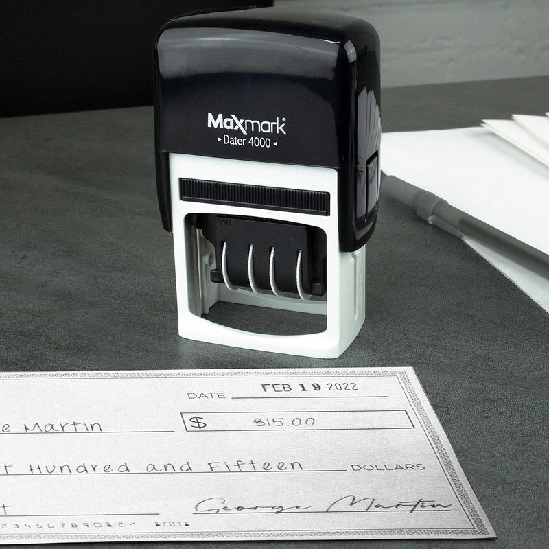ماكس مارك MaxMark 4000 Dater، ختم تاريخ يعمل بنفسه – لون أخضر - Image 4