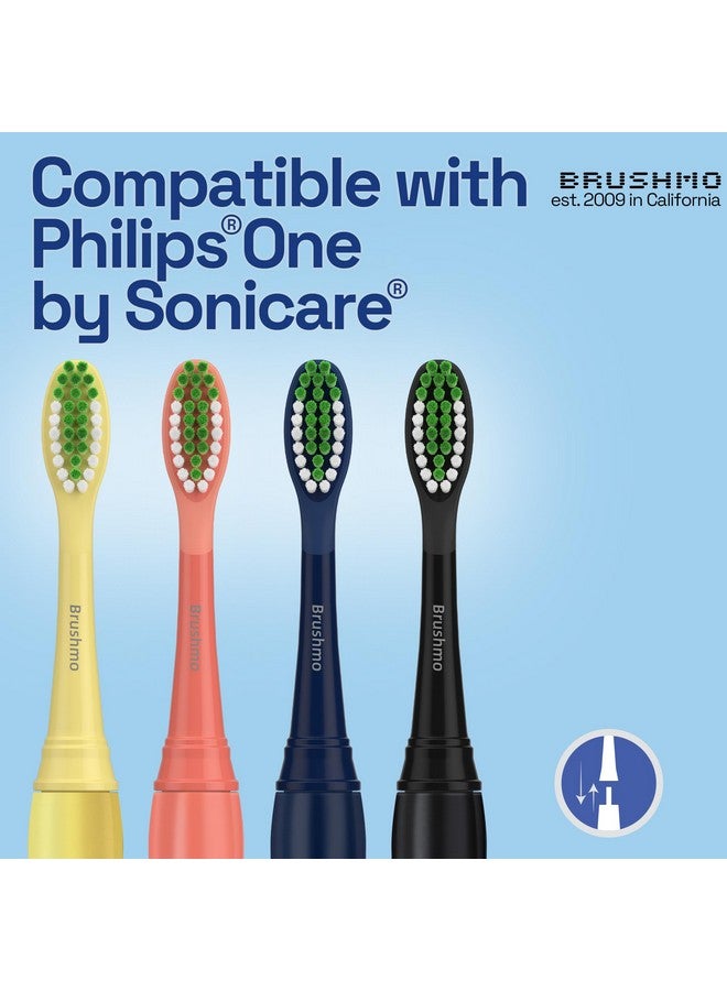 Brushmo Replacement Toothbrush Heads Compatible with Philips Sonicare One Toothbrush, for HY1100 Miami Coral HY1022/01 Brush Head (Miami Coral) 4 Pack - Image 2