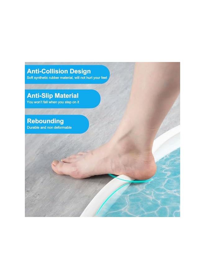 The Bros حاجز مياه دش بارتفاع 2م مانع تسرب المياه ذاتي اللصق شريط سيليكون قابل للطي لحجز المياه نظام حماية من رش المياه لمغسلة المطبخ - Image 4