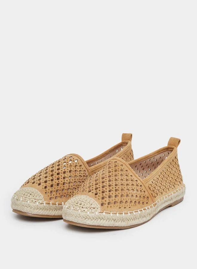 Styli Styli Women Tan Embellished Espadrilles
