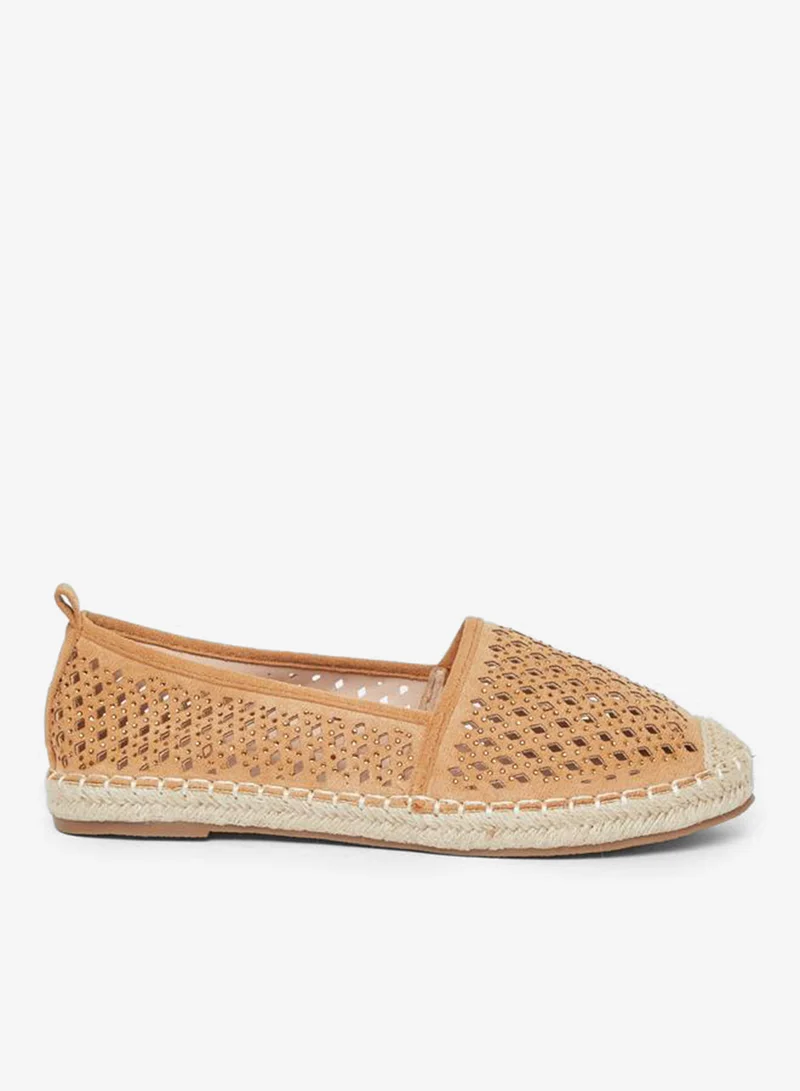 Styli Women Tan Embellished Espadrilles