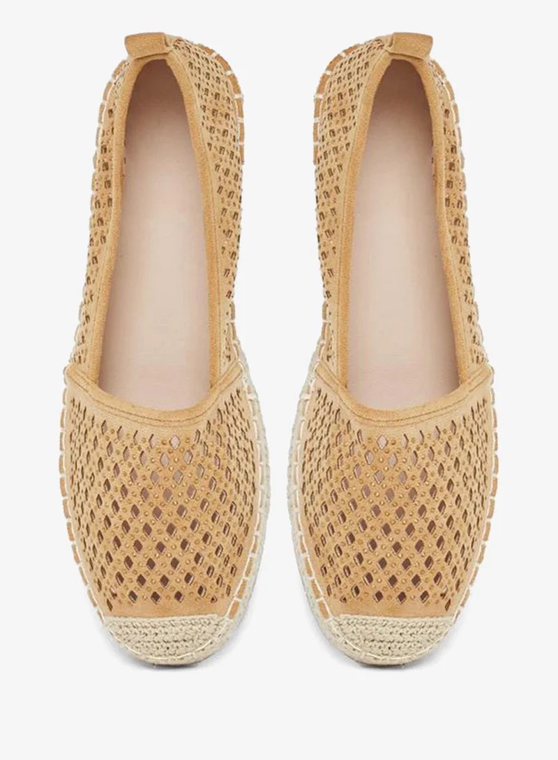 Styli Styli Women Tan Embellished Espadrilles