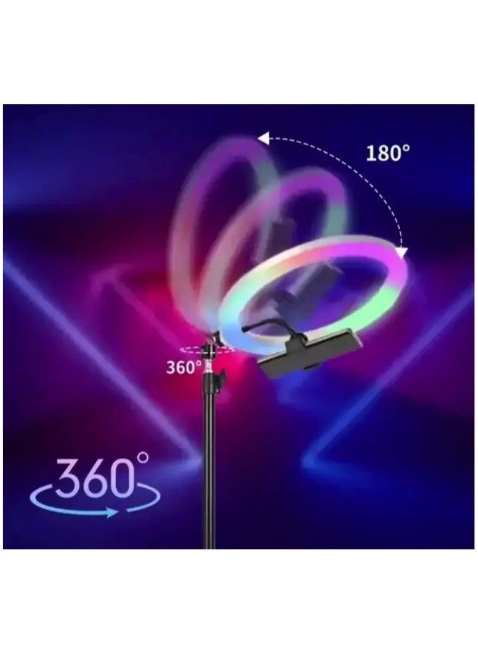 3D - Multi-Color RGB LED 3D-33 Ring Light For Photography Vlogging And Reels - Image 1