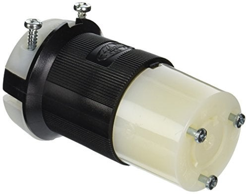 Hubbell HBL2323 Locking Connector, 20 amp, 250V, L6-20R, Black and White - Image 4