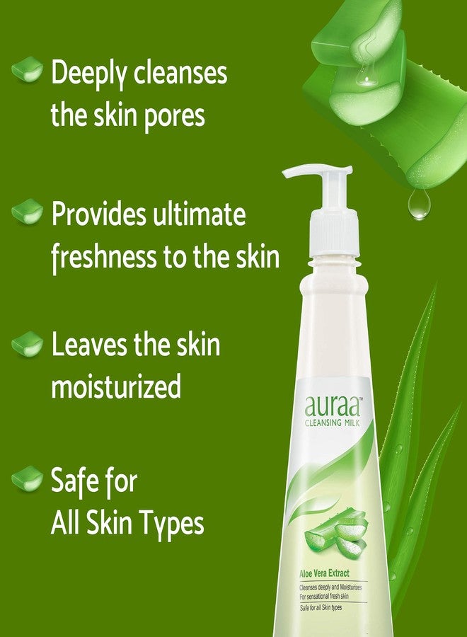 Auraa Skin Moisturizing Aloe Vera Cleansing Milk | 500 ML - Image 4