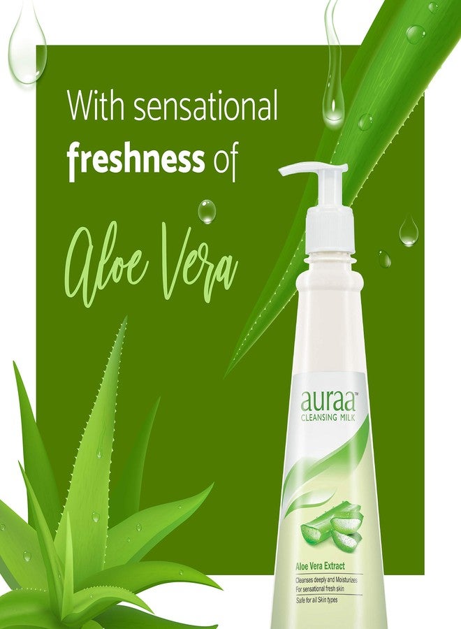 Auraa Skin Moisturizing Aloe Vera Cleansing Milk | 500 ML - Image 3