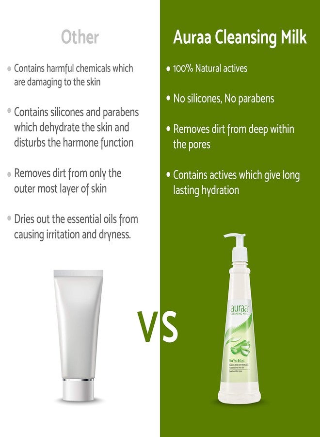 Auraa Skin Moisturizing Aloe Vera Cleansing Milk | 500 ML - Image 5