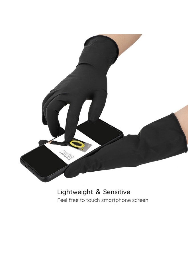 سيج بيوتي قفازات صبغ الشعر Segbeauty، 20 قطعة، قفازات صبغ شعر سوداء قابلة لإعادة الاستخدام، قفازات مطاطية احترافية قابلة للغسل، ملحقات صبغ الشعر لتنظيف المنزل وصالونات صبغ الشعر - متوسطة - Image 5