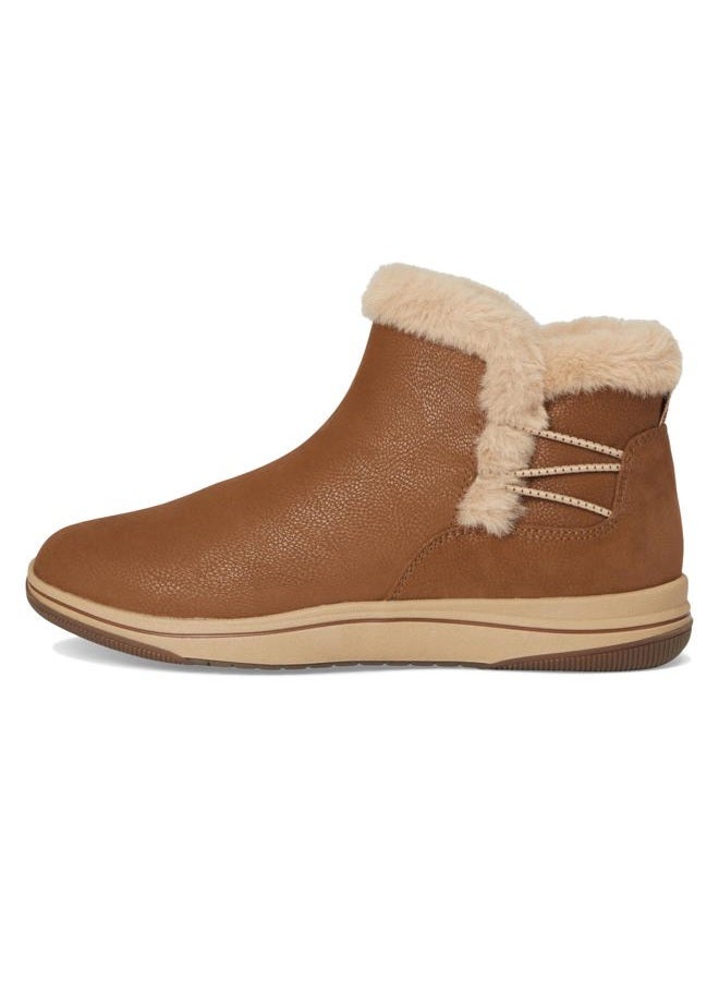 clarks Women's Breeze Fur Ankle Boot, Dark Tan Combi, 41 EU - Image 5
