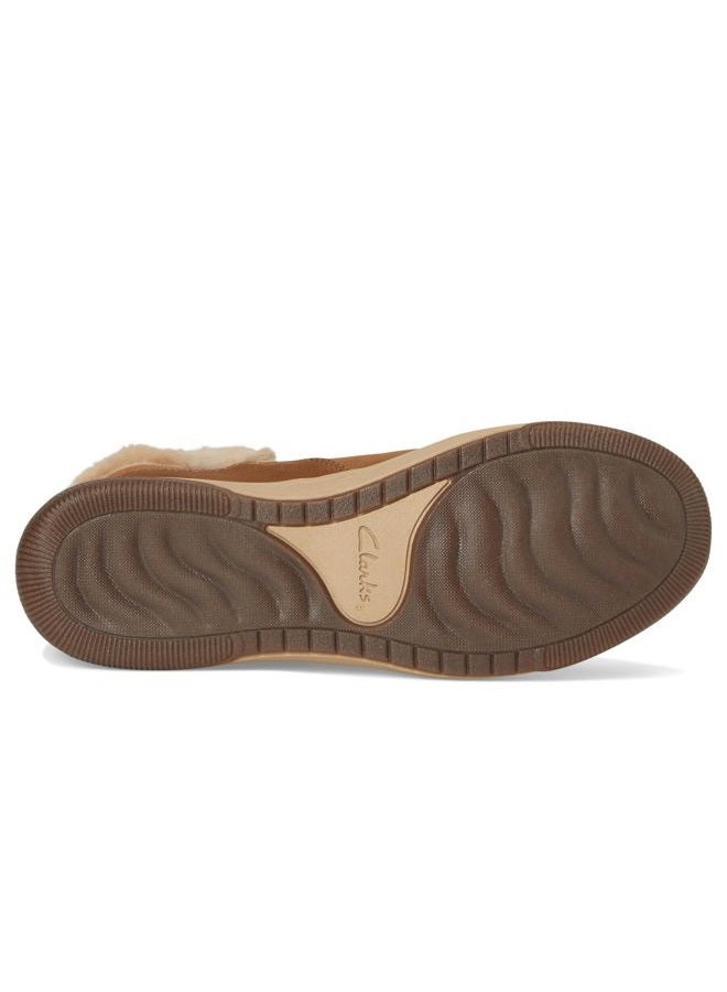 clarks Women's Breeze Fur Ankle Boot, Dark Tan Combi, 41 EU - Image 4