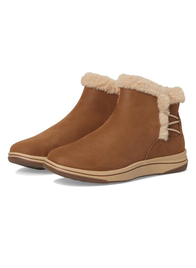 clarks Women's Breeze Fur Ankle Boot, Dark Tan Combi, 41 EU - Image 1