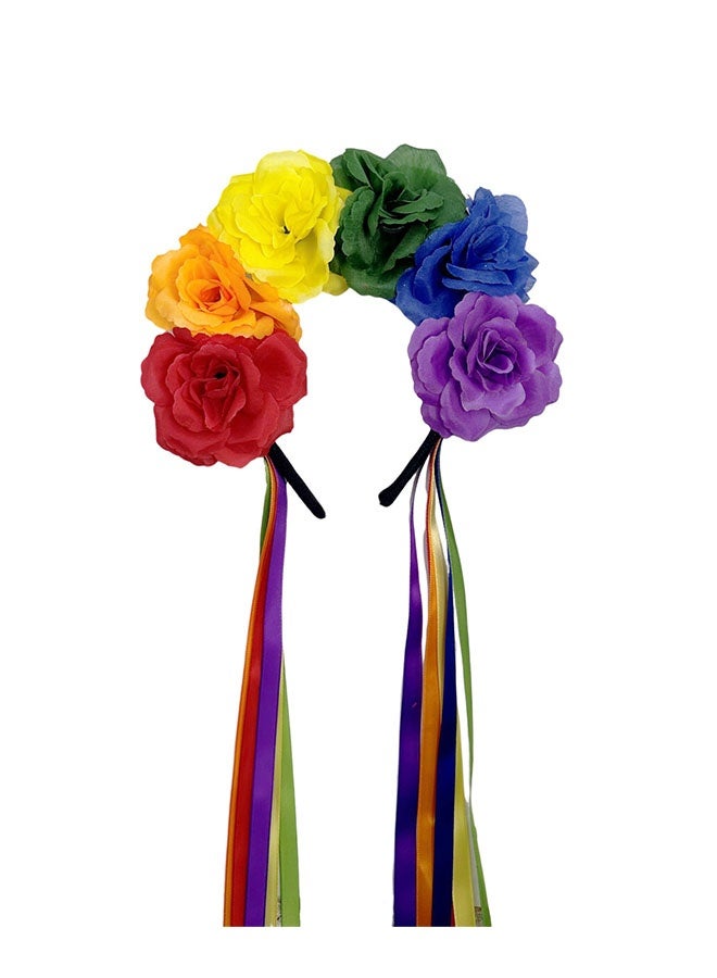 Happy D Mexican floral crown headband, Halloween party headwear (6 colors) - Image 5