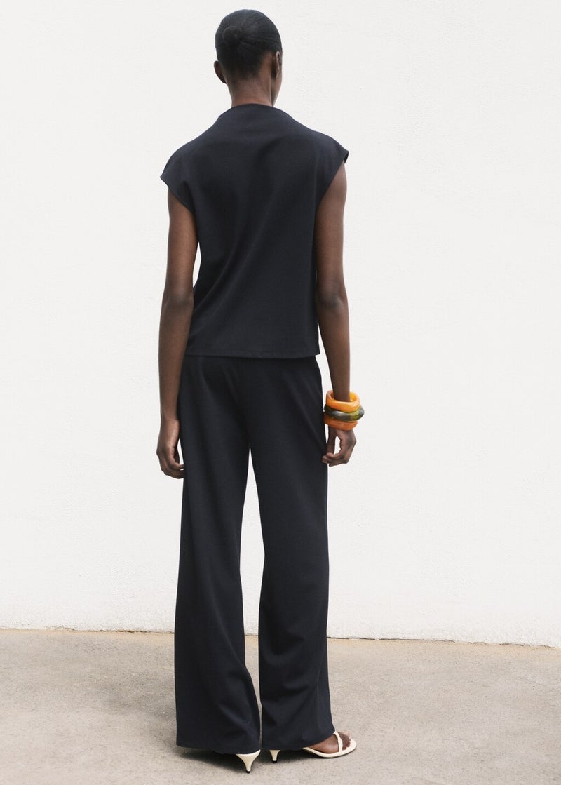 MANGO T-Shirt With Gathered Asymmetrical Neck  - Image 2