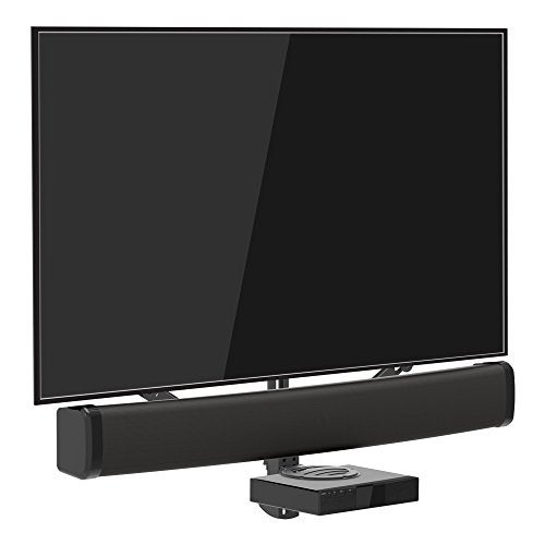 Barkan Universal Soundbar Mount & A/V Shelf, Adjustable Bracket for Mounting Above or Under The TV, Sizes 13-80 inch, Fits Most of Sound Bars Up to 14 lbs, Anti-Slip Clamp Black - Image 2