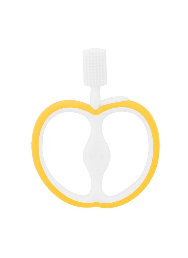 Thoraya ApplE Shaped Teethers Baby Teething Toys Food Grade Silicone Soft Baby Teether(Yellow)  - Image 1