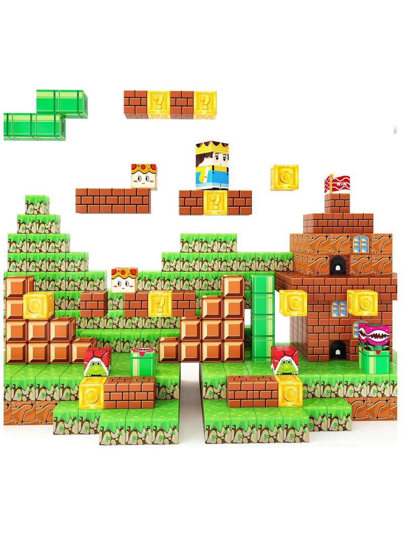 KASTWAVE 48 Pcs Magnetic Blocks Building Toys,  Magnetic Tiles Building Blocks Toddler Toys,  Build Mine Magnet World Set, STEM Sensory Outdoor Toys, Magnet Toys for Boys & Girls Ages 5-7 - Image 1