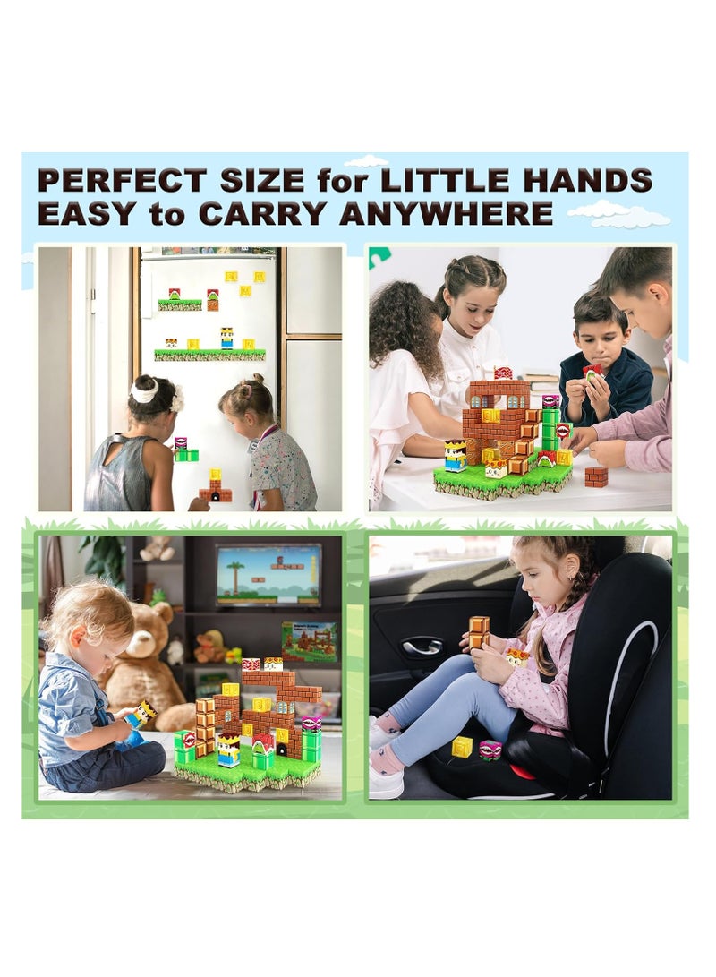 KASTWAVE 48 Pcs Magnetic Blocks Building Toys,  Magnetic Tiles Building Blocks Toddler Toys,  Build Mine Magnet World Set, STEM Sensory Outdoor Toys, Magnet Toys for Boys & Girls Ages 5-7 - Image 5