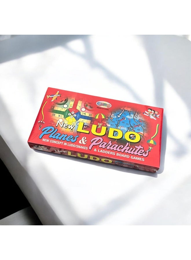Euro New Ludo, Planes & Parachutes, and Ladders Board Game - Image 1