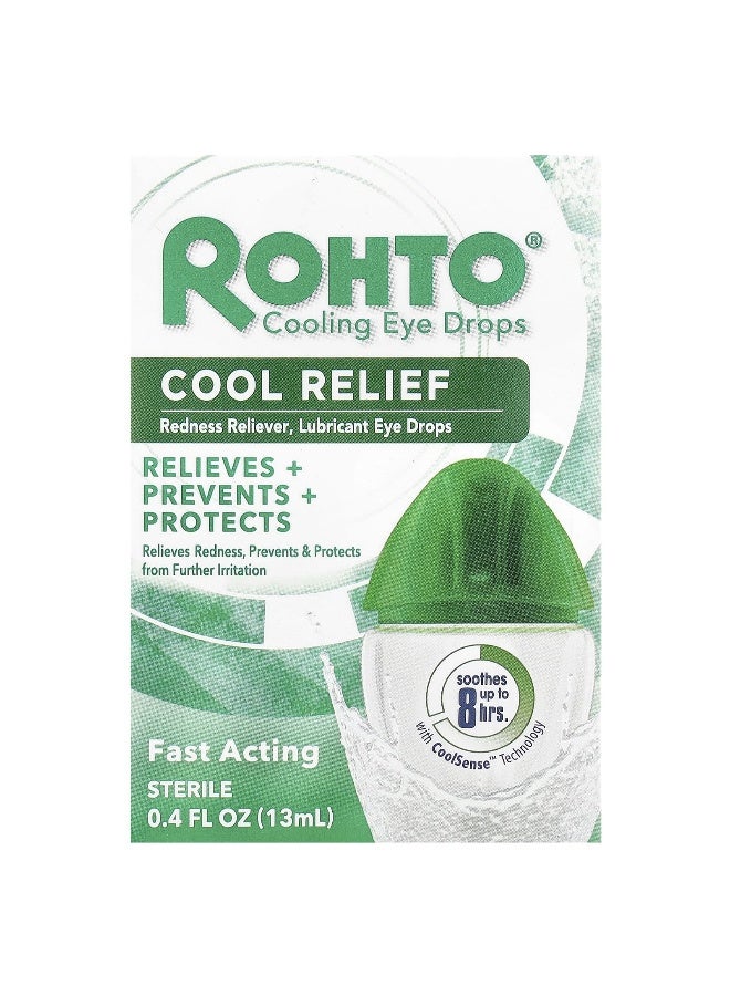 Rohto, Cooling Eye Drops, Cool Relief, 0.4 fl oz (13 ml) (Packaging may vary) - Image 2