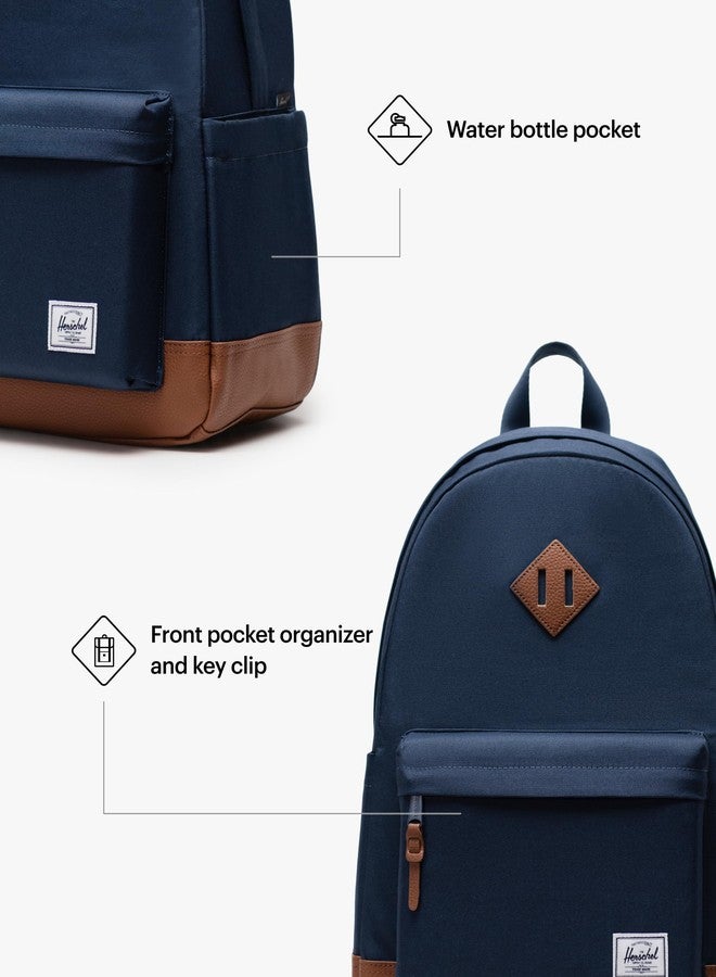 Herschel Heritage Backpack, Navy/Tan - Image 4