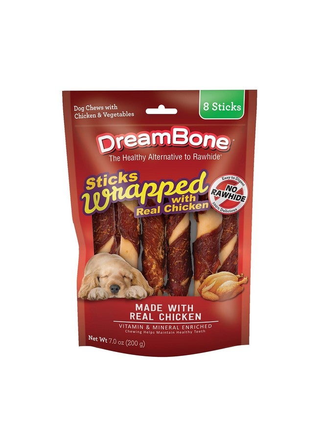 DreamBone ChickenWrapped Chews 8 Count, RawhideFree Chews For Dogs  Large | 8Count - Image 1