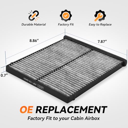 Auto Dynasty Cabin Air Filter Compatible with 2013-2024 Mazda 3/6/CX-5, OEM Direct Replacement for KD45-61-J6X 4536044 P3954WS LA1139 24103 - Image 4