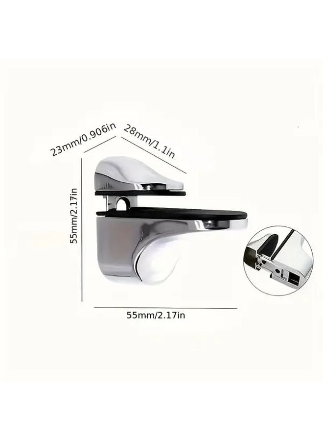 4pcs Adjustable Metal Glass Clamps Fish Mouth Design Tempered Glass Support Brackets - Image 4