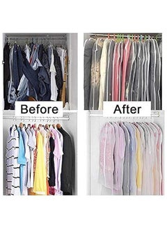 of 10 Hanging Garment Bags Lightweight Full Clear Zipper Suit Bag for Closet Storage or Travel Clothes Cover Dust Cover Household Wardrobe Closet Organizer 8 Medium  2 Large) - pzsku/Z73AFAEDA59F2C7525438Z/45/_/1727294350/8db4abe5-a509-47be-bd20-4e053915c56d