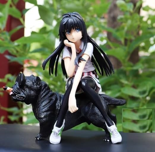 YOURKARTS.COM Anime Hero Figurines Set – Stylized Yuki Character Sitting on Dog | Cool Anime Collectible Decoration Toy for Car Dashboard, Desk, Bedroom or Shelf Display - Image 1