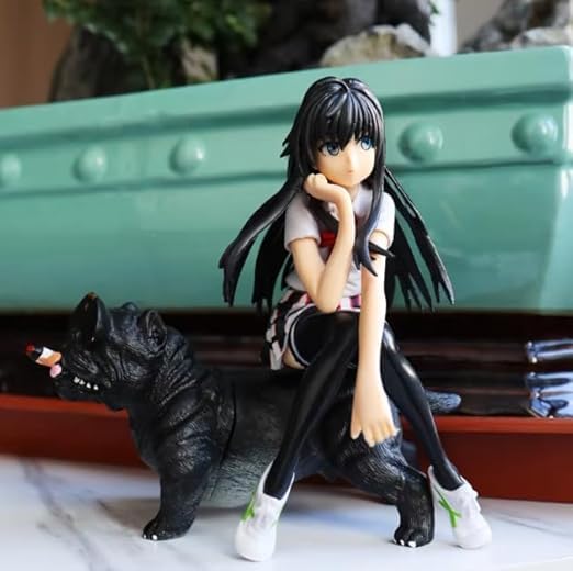 YOURKARTS.COM Anime Hero Figurines Set – Stylized Yuki Character Sitting on Dog | Cool Anime Collectible Decoration Toy for Car Dashboard, Desk, Bedroom or Shelf Display - Image 2