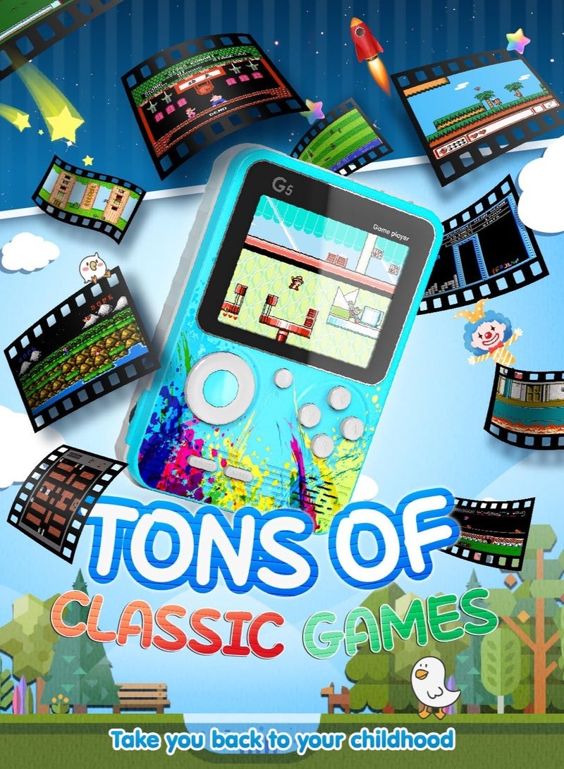 JAJEEK "G5 Handheld Retro Video Game Console with Hundreds of Built-in Classic Games | 3.0'' Display | Portable Gaming Player for Kids & Adults | Rechargeable Battery | Nostalgic Arcade Fun Anywhere" - Image 2