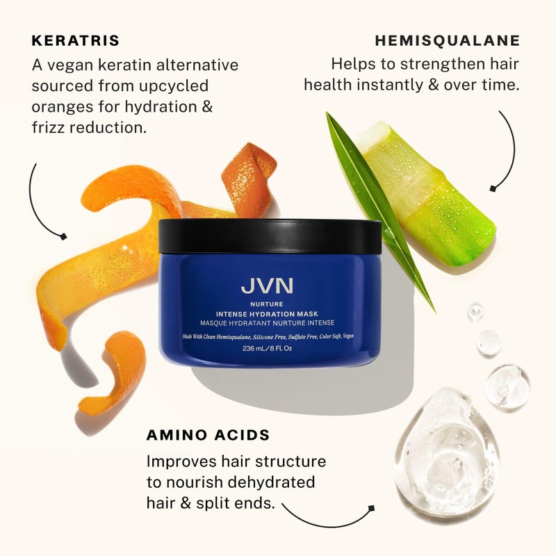 JVN Nurture Intense Hydration Mask | New & Improved | Hydrating Treatment For Smooth, Silky, Nourished Hair (8 Fl Oz) - Image 5