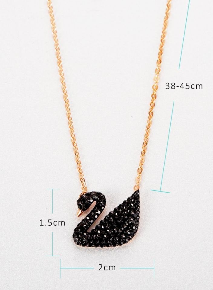 قلادة نسائية بجعة هدية للزوجة والصديقة وسلسلة قلادة للارتداء اليومي - Image 5