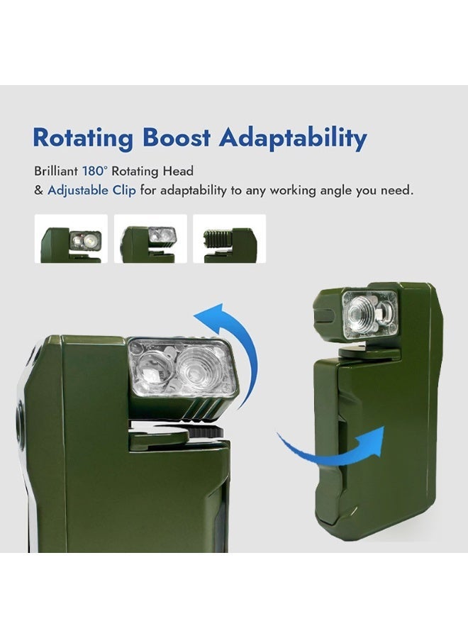 G5 400 Lumens Rechargeable Mini Torch, Portable RGB Keychain Flashlight with Magnetic Base for Outdoor & Everyday Use – Green - Image 4