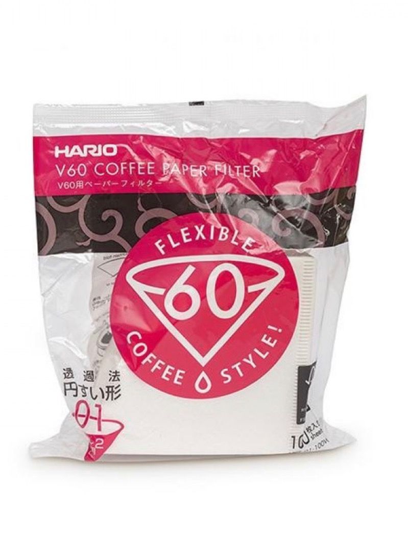 هاريو فلاتر هاريو V60 مقاس 01 أبيض عدد 100