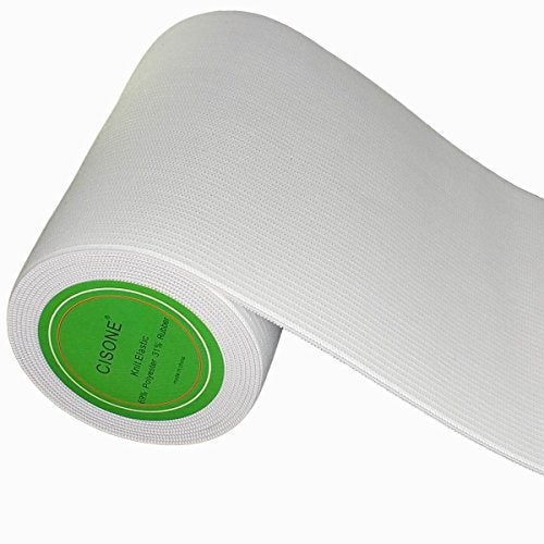 CISONE Knit Elastic 4 Inch Wide White Heavy Stretch High Elasticity Knit Elastic Band 3 Yards - Image 5