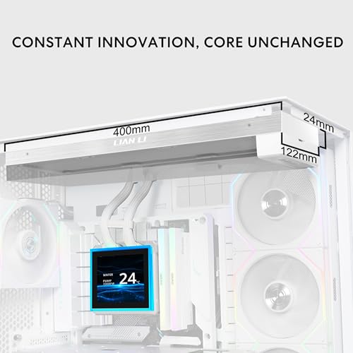 LIAN LI مبرد سائل للمعالج Lian Li Hydroshift II 360 CL ARGB 360 مم AIO بشاشة مربعة IPS LCD 34 مع سلسلة ديزي تشين منخفضة الضوضاء لمنافذ Intel LGA 18511700 و AMD AM5AM43X CL120 مع مراوح ARGB بيضاء HS2LCDS36CW - Image 3