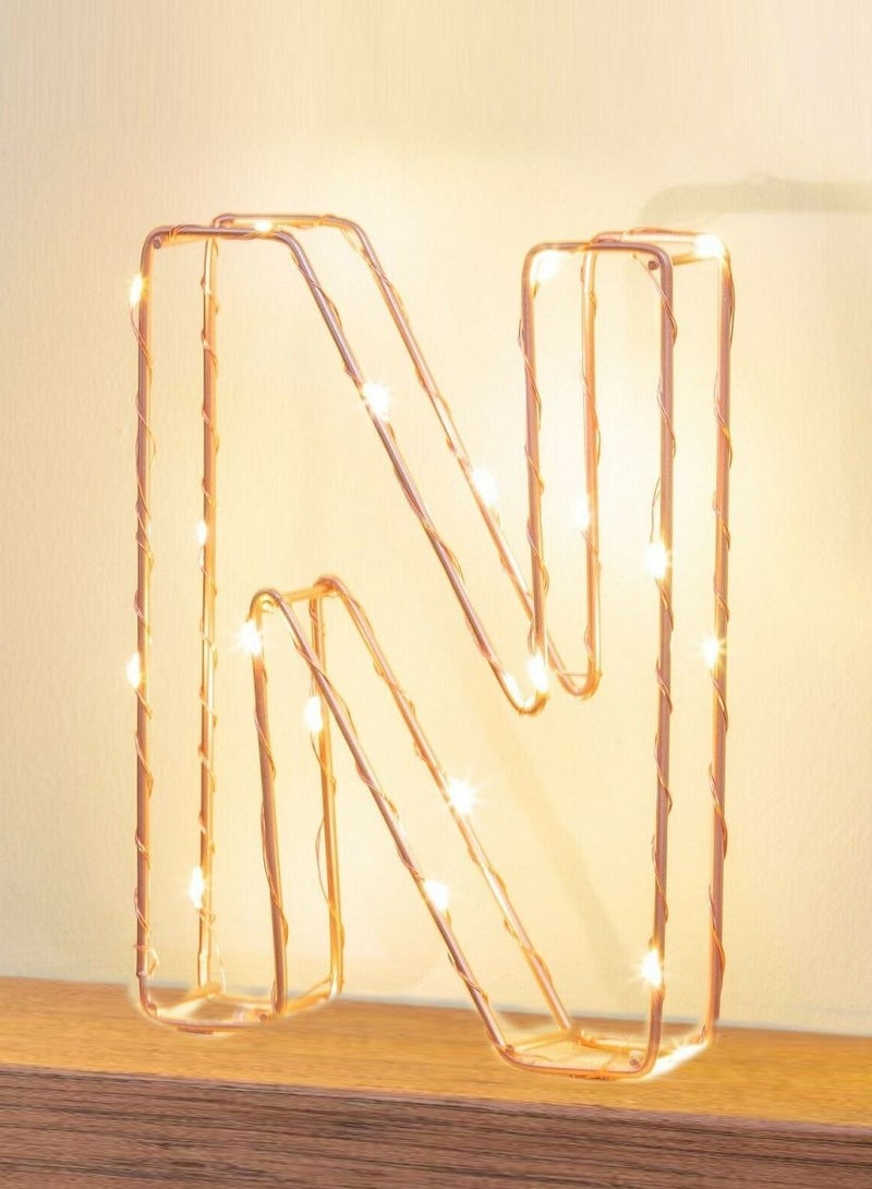 سلة حرف N مضيء لون ذهبي - Image 3