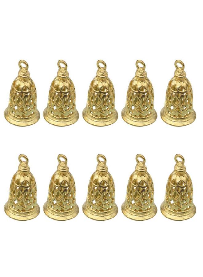 EXCEART EXCEART 10Pcs Brass Jingle Bells Vintage Wind Chimes Bells Rustic Handicrafts Bells Jewelry Bag Charms Pendants（0.59x0.47Inch）  - Image 2