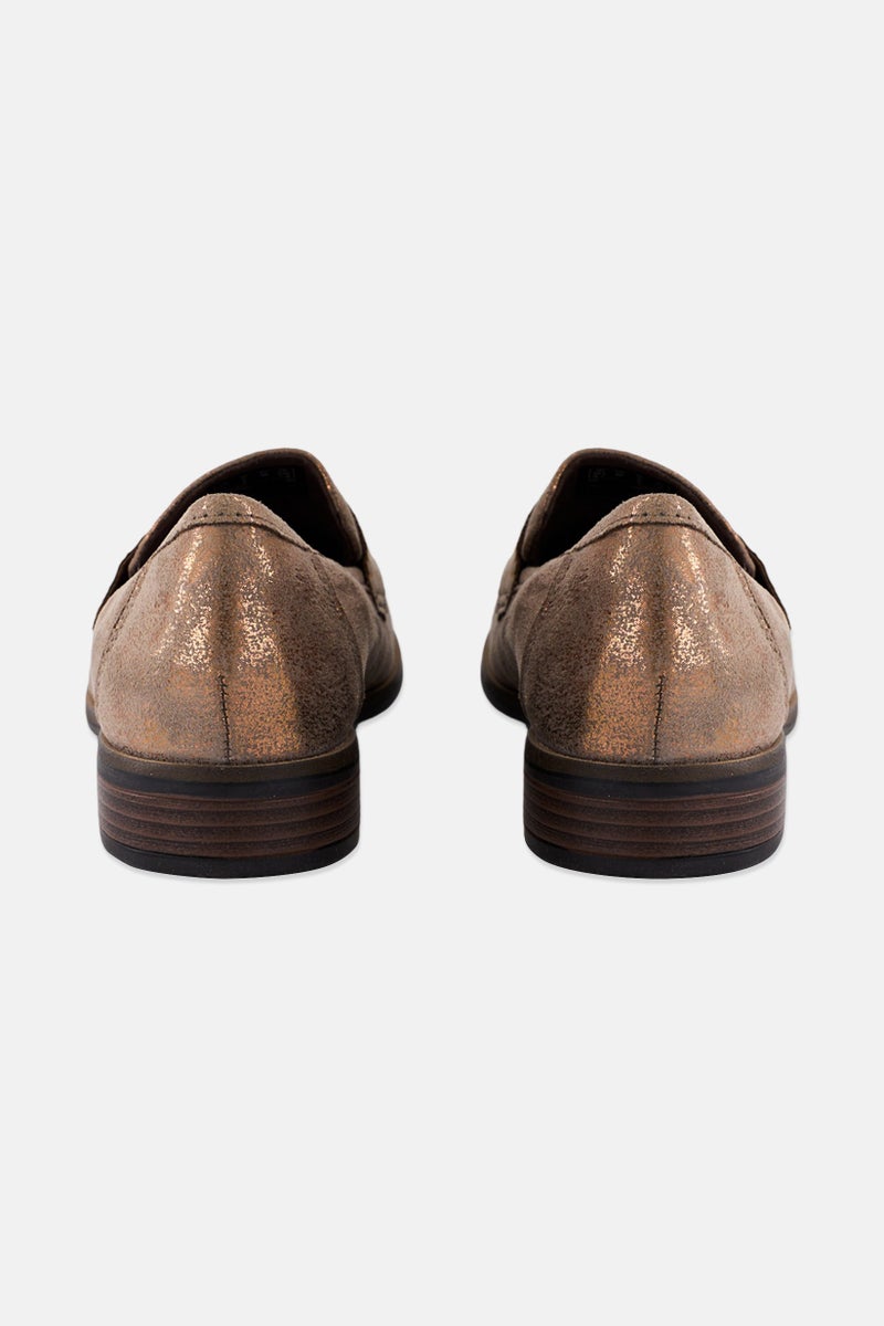 clarks Women Standard Lace Up Casual Shoes, Bronze - Image 2