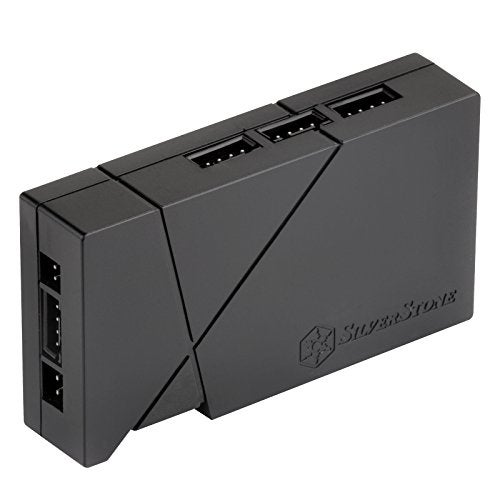 SilverStone محور LED RGB من SilverStone Technology بثمانية منافذ مع شريطين ضوئيين RGB لـ ASUS AURA SYNC / MSI Mystic Light Sync / ASROCK AURA RGB / BIOSTAR RACING وغيرها LSB01 - Image 4