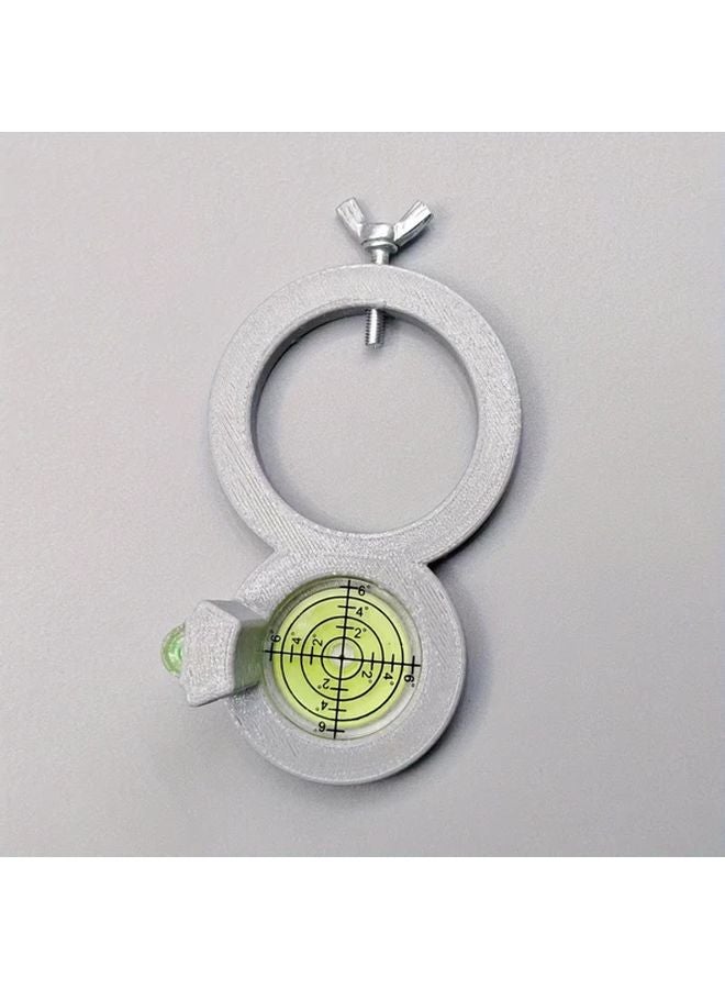 Grey Drill Angle Gauge With Bubble Level And Angle Guide For Woodworking - Image 1