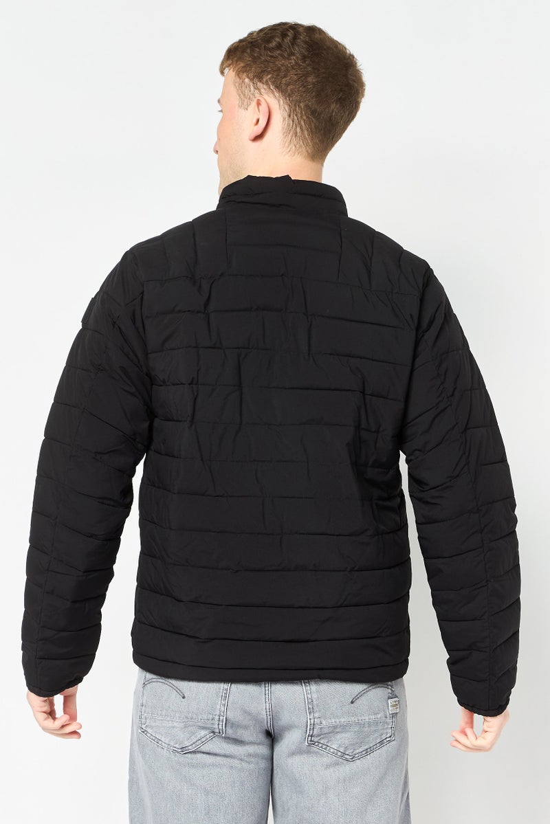 DKNY Men Brand Logo Bomber Jacket, Black - Image 4