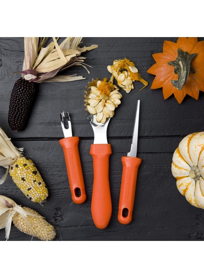 Messermeister Messermeister 3-Piece Pumpkin Carving Set - Includes Scraper, Sawtooth Carver & Etching Tool - AISI420 Stainless Steel & Soft-Grip Handle  - Image 5