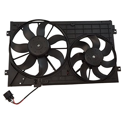 TRQ Radiator Dual Cooling Fan Assembly Compatible with 2012-2014 Volkswagen Beetle 2010-2014 Golf 2005-2014 Jetta 2006-2009 Rabbit VW3120100 - Image 3